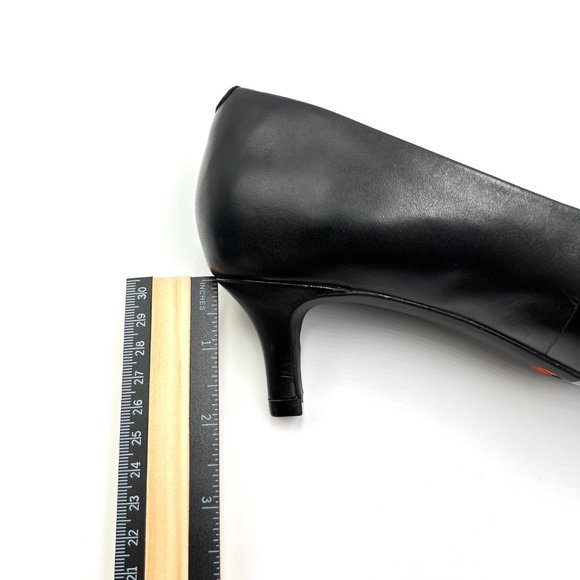 Rockport‎ Womens Kalila Black Leather Low Kitten Heels Pumps Shoes 6.5M - Picture 14 of 15